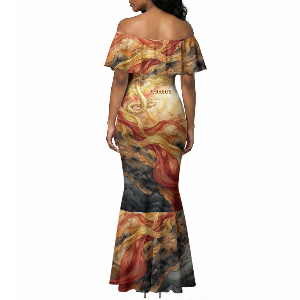 Menhit Mermaid Dress Lioness Warrior Goddess Uraeus Serpent Fire and Feathers Ancient Egyptian