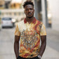 Menhit Polo Shirt Lioness Warrior Goddess Uraeus Serpent Fire and Feathers Ancient Egyptian
