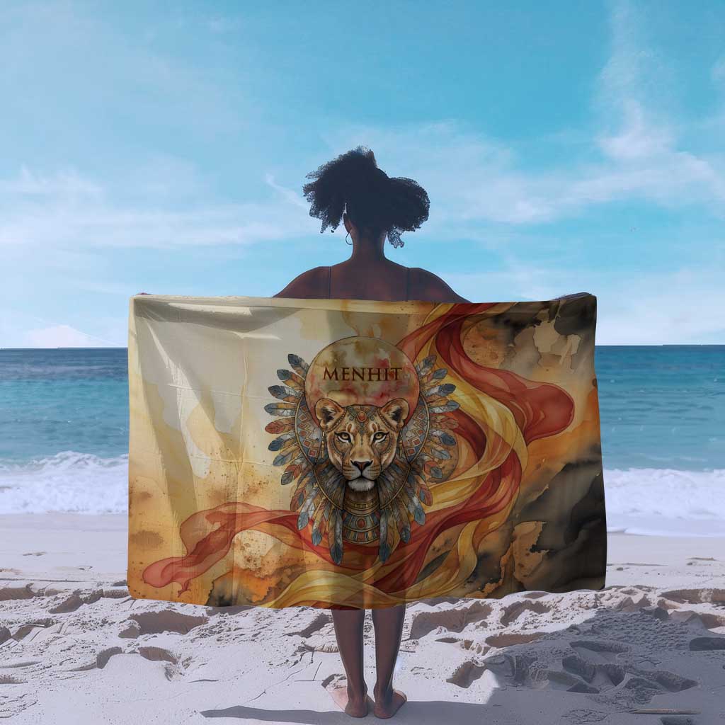 Menhit Sarong Lioness Warrior Goddess Uraeus Serpent Fire and Feathers Ancient Egyptian