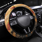Menhit Steering Wheel Cover Lioness Warrior Goddess Uraeus Serpent Fire and Feathers Ancient Egyptian
