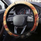 Menhit Steering Wheel Cover Lioness Warrior Goddess Uraeus Serpent Fire and Feathers Ancient Egyptian