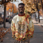 Menhit Sweatshirt Lioness Warrior Goddess Uraeus Serpent Fire and Feathers Ancient Egyptian