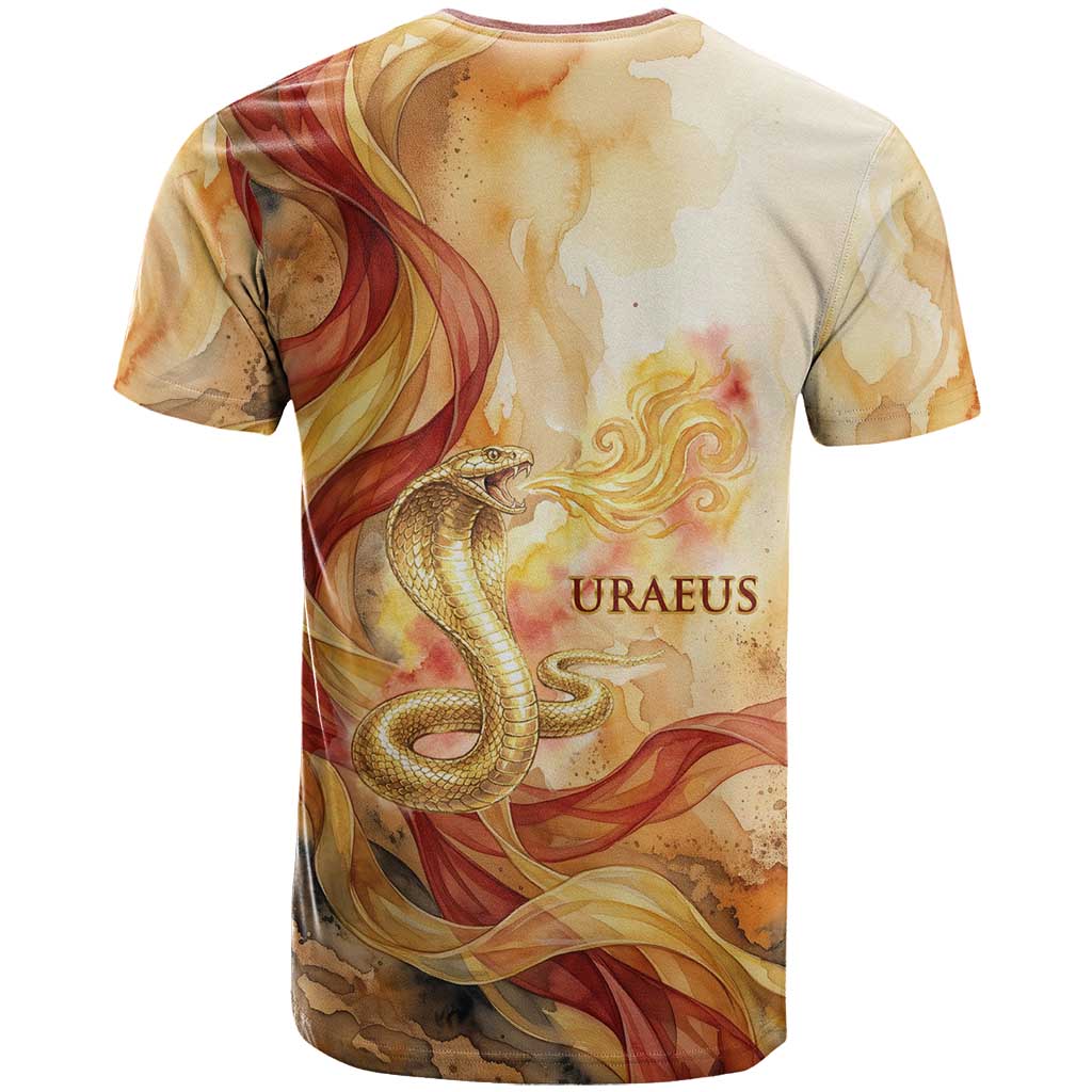 Menhit T shirt Lioness Warrior Goddess Uraeus Serpent Fire and Feathers Ancient Egyptian