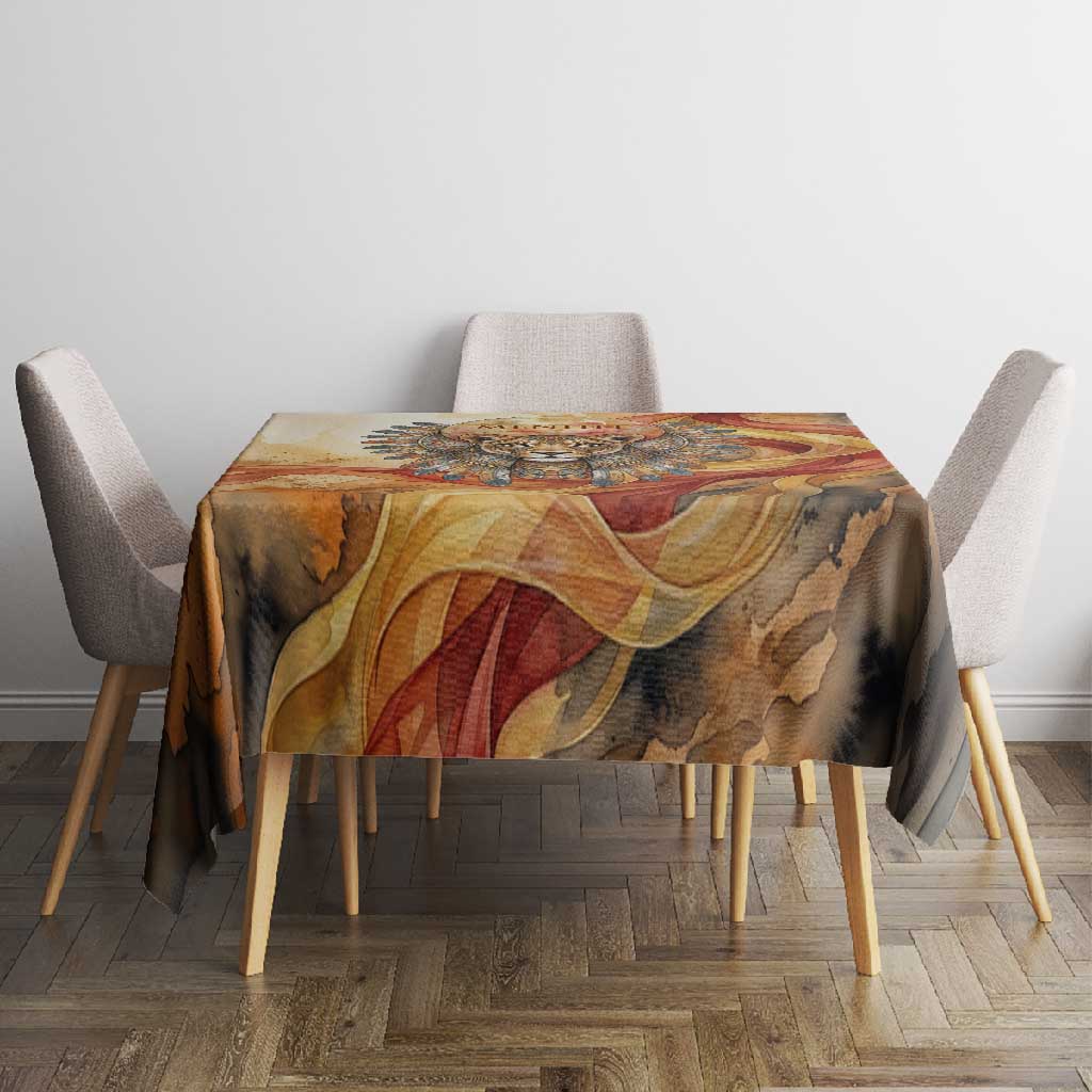 Menhit Tablecloth Lioness Warrior Goddess Uraeus Serpent Fire and Feathers Ancient Egyptian