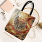 Menhit Tote Bag Lioness Warrior Goddess Uraeus Serpent Fire and Feathers Ancient Egyptian