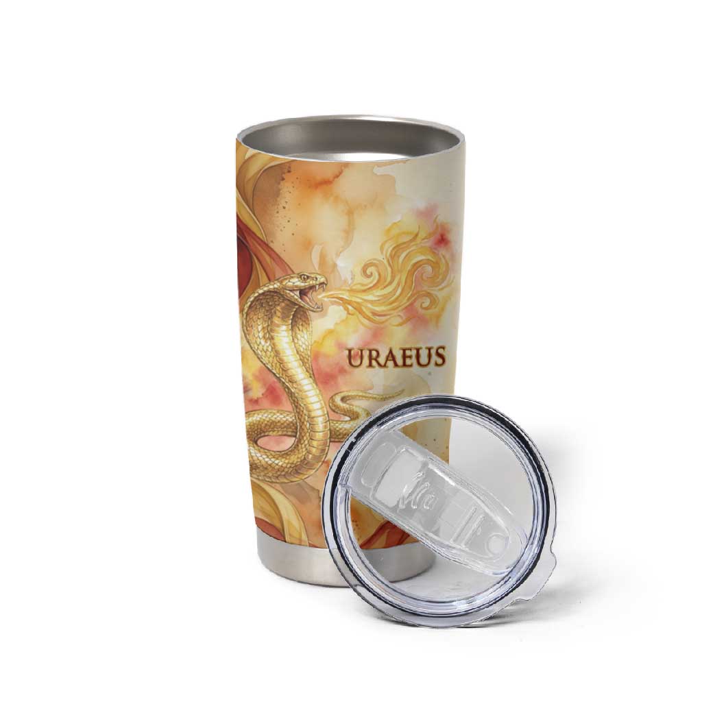 Menhit Tumbler Cup Lioness Warrior Goddess Uraeus Serpent Fire and Feathers Ancient Egyptian