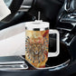 Menhit Tumbler With Handle Lioness Warrior Goddess Uraeus Serpent Fire and Feathers Ancient Egyptian