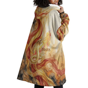 Menhit Wearable Blanket Hoodie Lioness Warrior Goddess Uraeus Serpent Fire and Feathers Ancient Egyptian