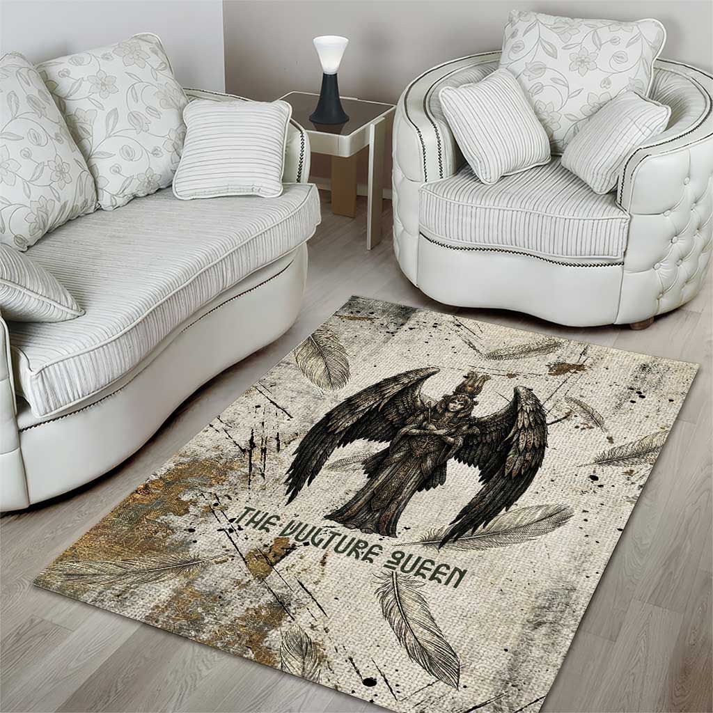 Mut Area Rug Vulture Queen Egyptian Mother Goddess Wings Feathers