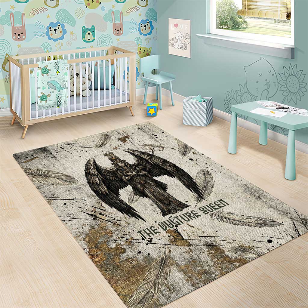Mut Area Rug Vulture Queen Egyptian Mother Goddess Wings Feathers