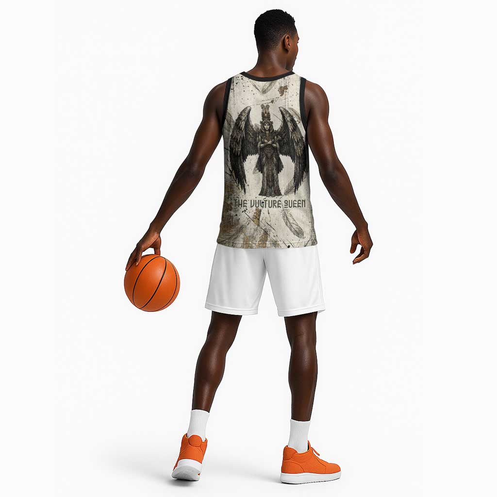 Mut Basketball Jersey Vulture Queen Egyptian Mother Goddess Wings Feathers