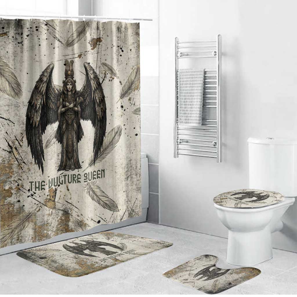 Mut Bathroom Set Vulture Queen Egyptian Mother Goddess Wings Feathers