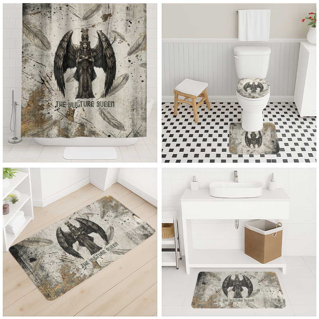 Mut Bathroom Set Vulture Queen Egyptian Mother Goddess Wings Feathers