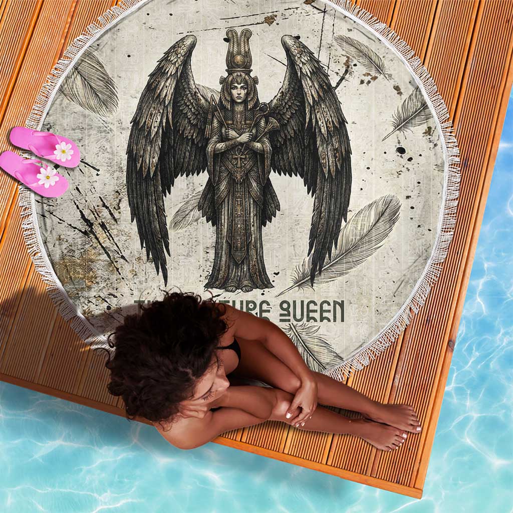 Mut Beach Blanket Vulture Queen Egyptian Mother Goddess Wings Feathers
