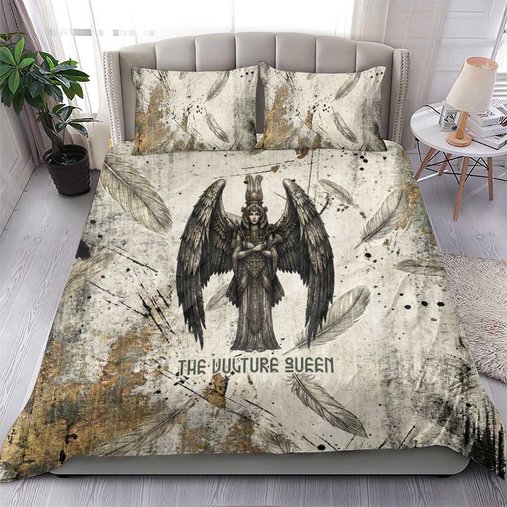 Mut Bedding Set Vulture Queen Egyptian Mother Goddess Wings Feathers