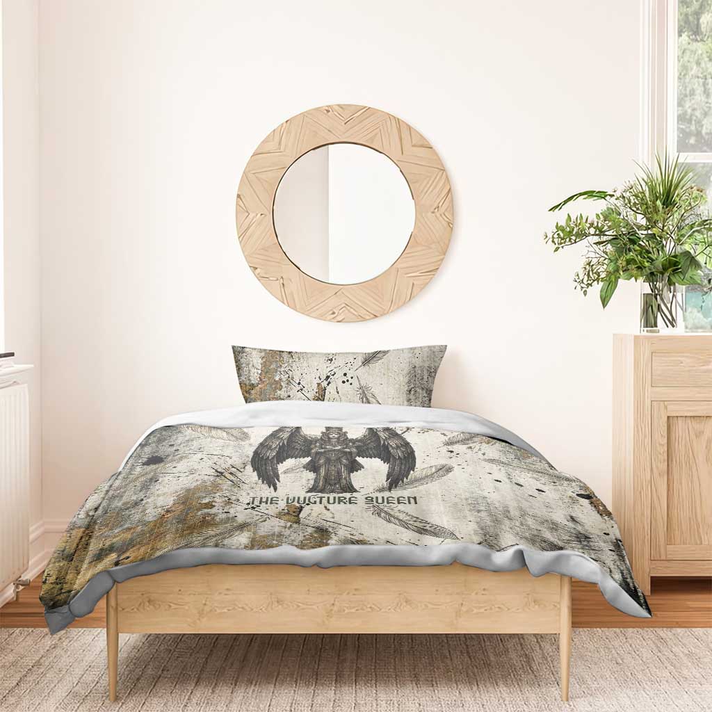 Mut Bedding Set Vulture Queen Egyptian Mother Goddess Wings Feathers