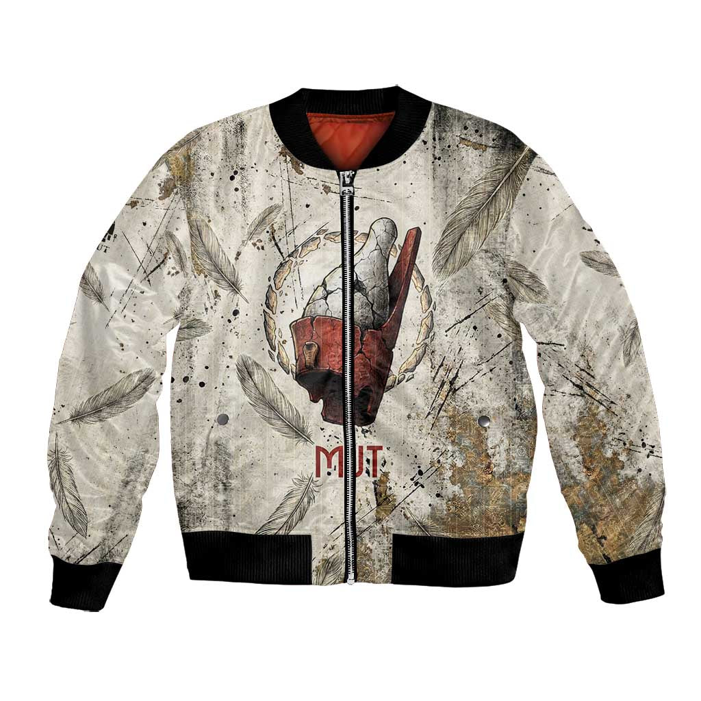 Mut Bomber Jacket Vulture Queen Egyptian Mother Goddess Wings Feathers