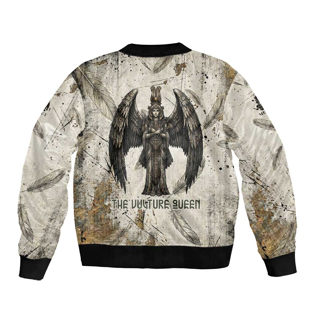 Mut Bomber Jacket Vulture Queen Egyptian Mother Goddess Wings Feathers