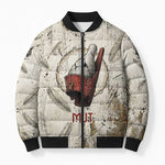 Mut Bomber Puffer Jacket Vulture Queen Egyptian Mother Goddess Wings Feathers