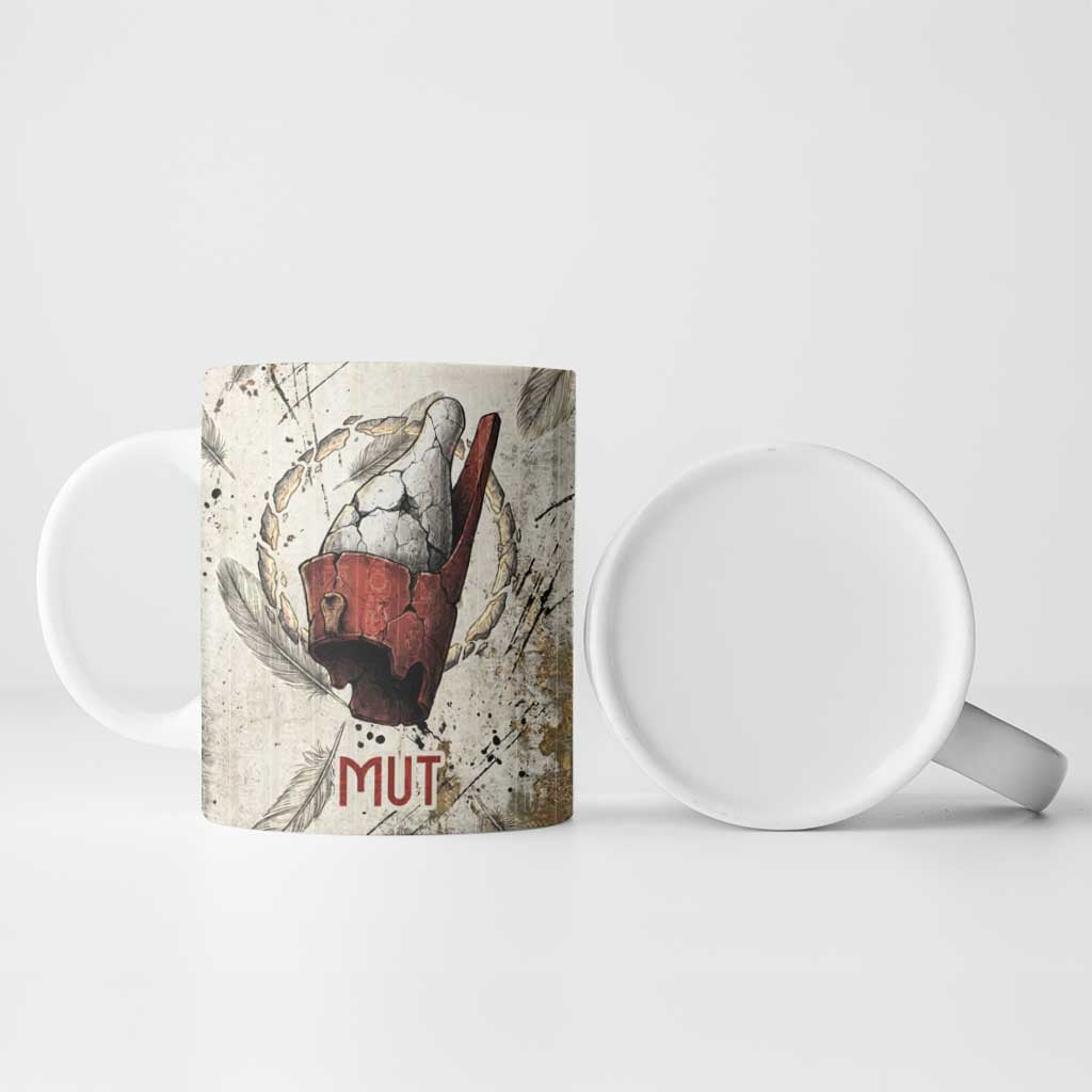 Mut Ceramic Mug Vulture Queen Egyptian Mother Goddess Wings Feathers