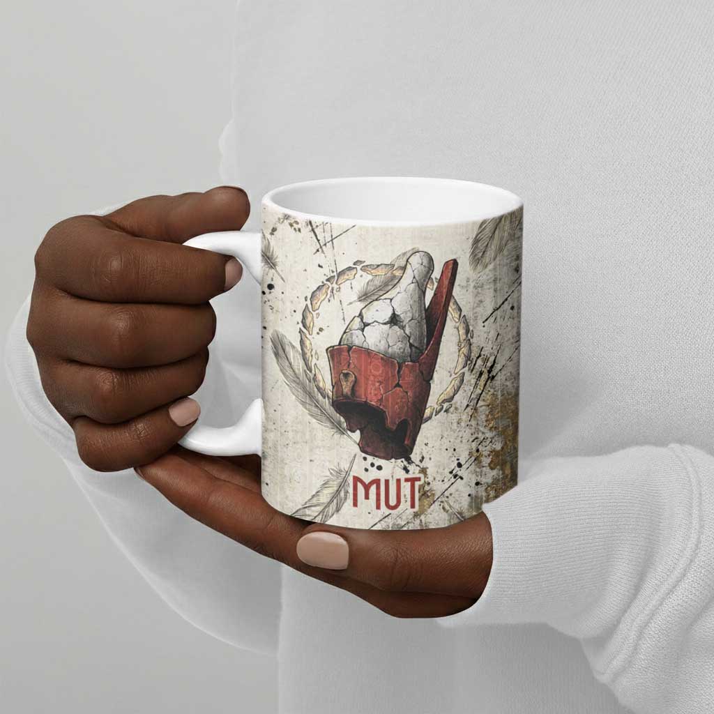 Mut Ceramic Mug Vulture Queen Egyptian Mother Goddess Wings Feathers