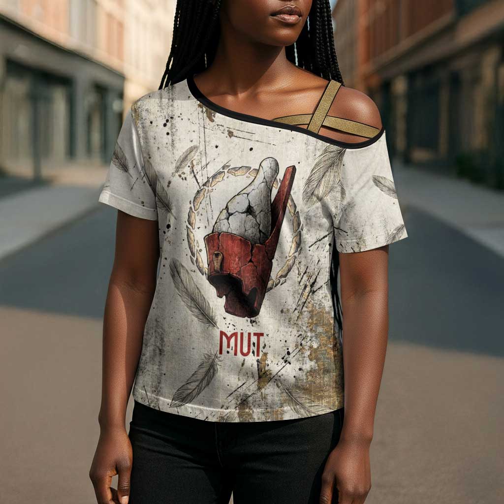 Mut Cross Shoulder Shirt Vulture Queen Egyptian Mother Goddess Wings Feathers