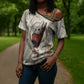 Mut Cross Shoulder Shirt Vulture Queen Egyptian Mother Goddess Wings Feathers