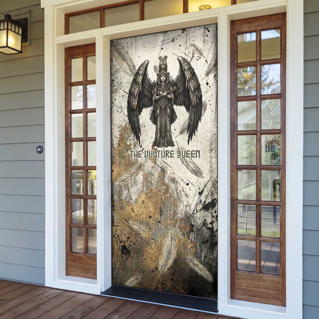 Mut Door Cover Vulture Queen Egyptian Mother Goddess Wings Feathers
