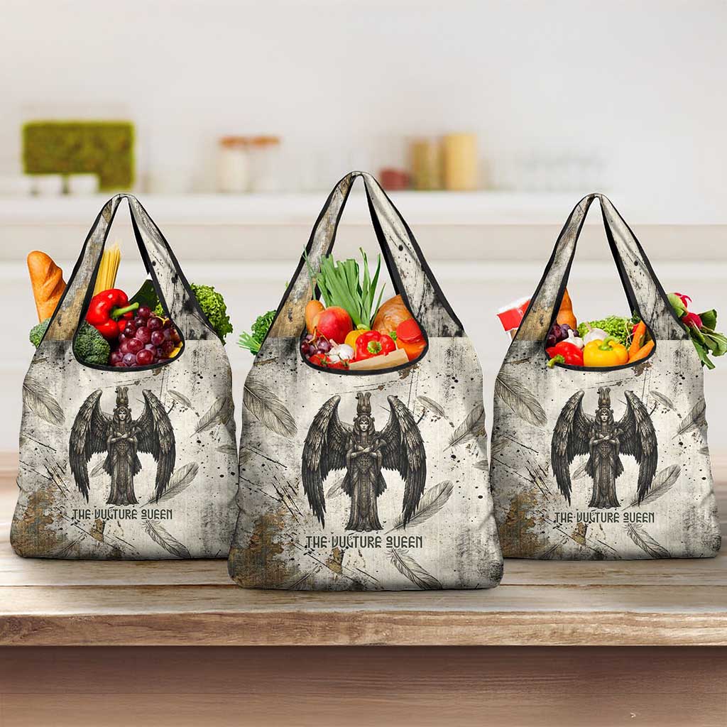 Mut Grocery Bag Vulture Queen Egyptian Mother Goddess Wings Feathers