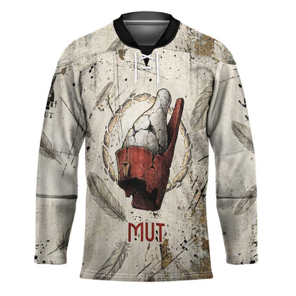Mut Hockey Jersey Vulture Queen Egyptian Mother Goddess Wings Feathers