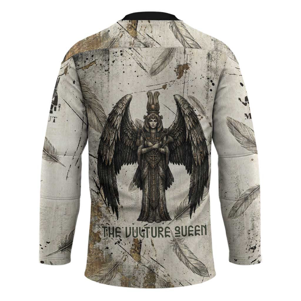 Mut Hockey Jersey Vulture Queen Egyptian Mother Goddess Wings Feathers