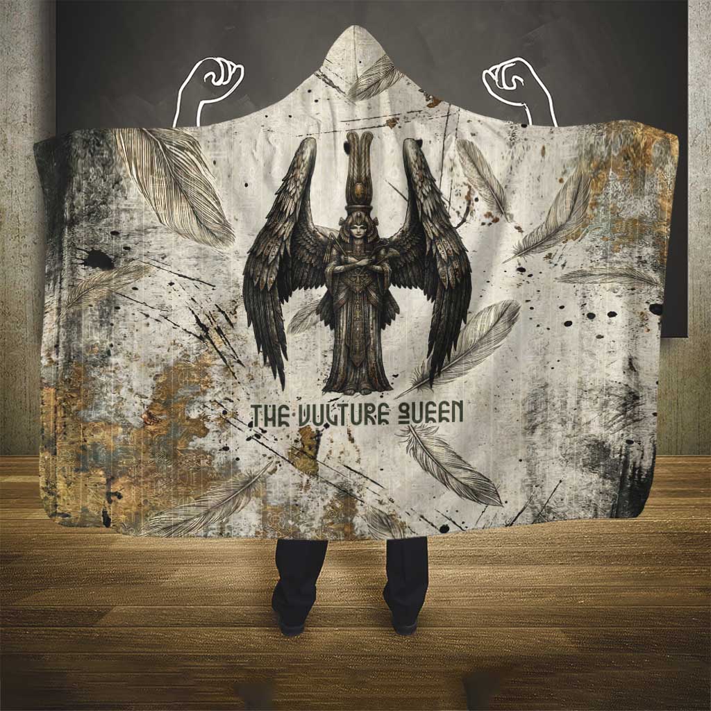 Mut Hooded Blanket Vulture Queen Egyptian Mother Goddess Wings Feathers
