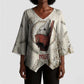 Mut Kimono Sleeve Blouse Vulture Queen Egyptian Mother Goddess Wings Feathers