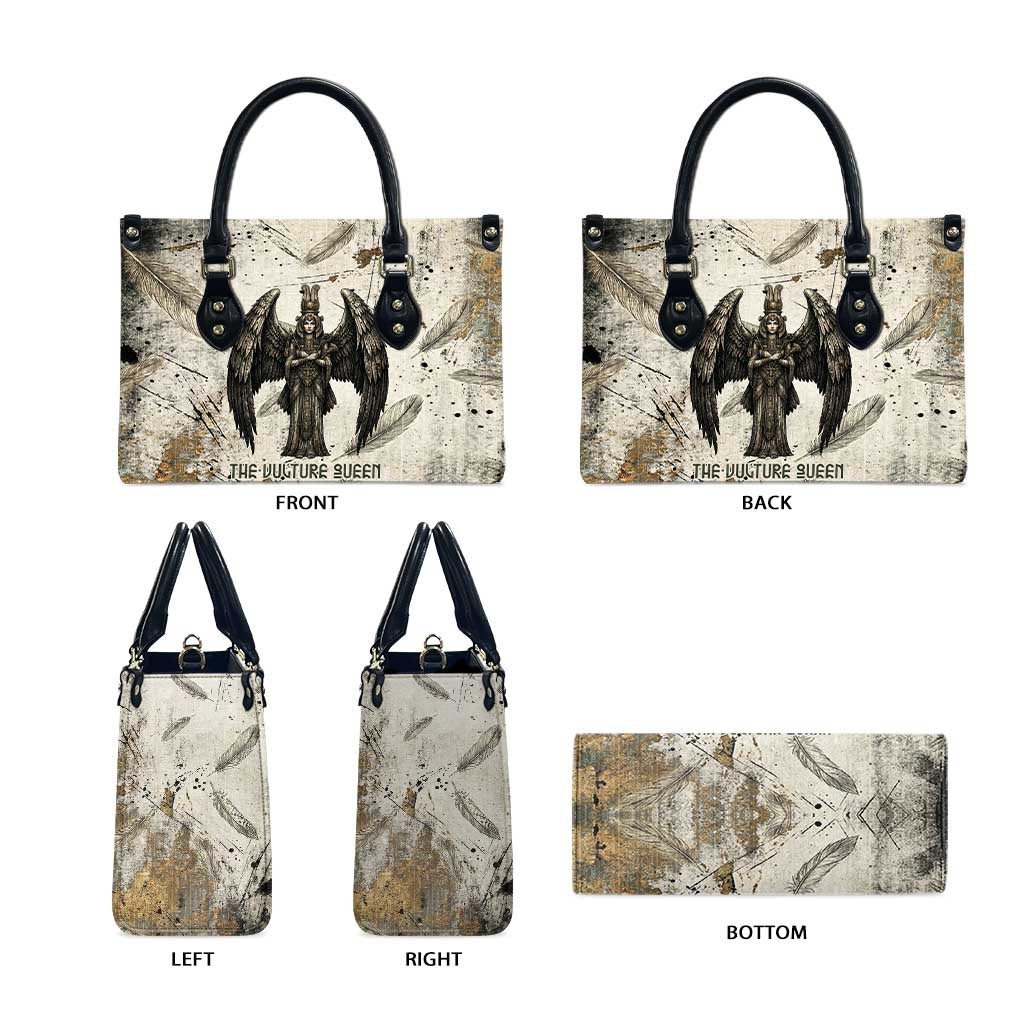 Mut Leather Bag Vulture Queen Egyptian Mother Goddess Wings Feathers