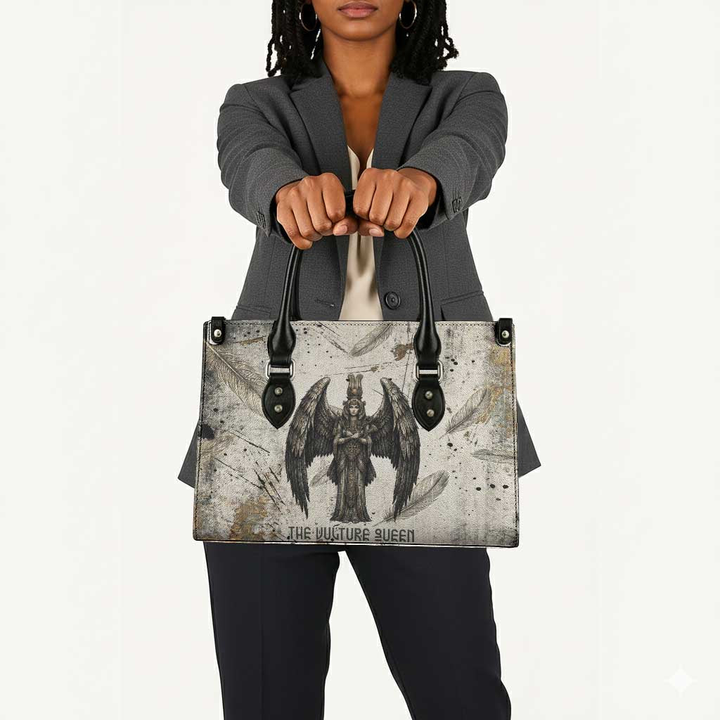 Mut Leather Bag Vulture Queen Egyptian Mother Goddess Wings Feathers