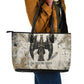 Mut Leather Tote Bag Vulture Queen Egyptian Mother Goddess Wings Feathers