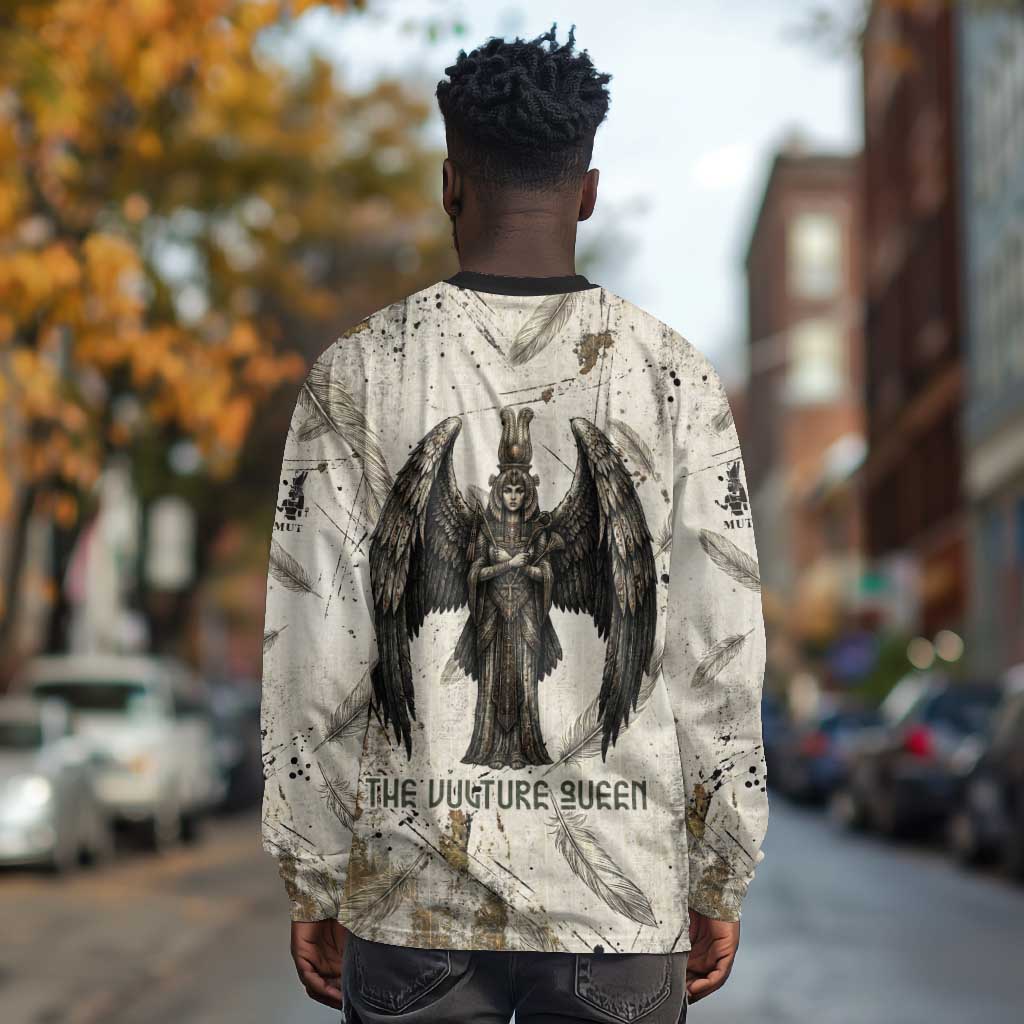 Mut Long Sleeve Shirt Vulture Queen Egyptian Mother Goddess Wings Feathers