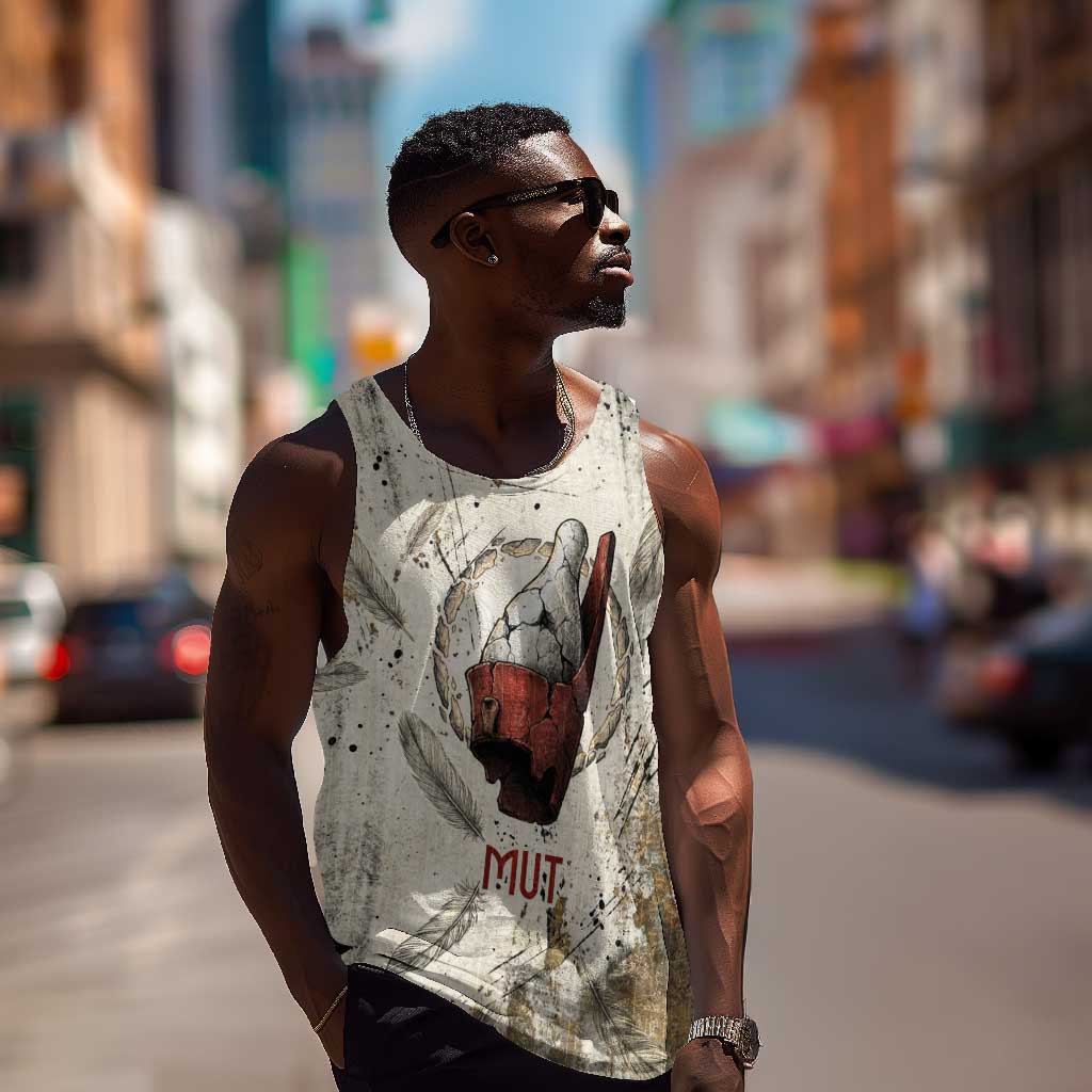 Mut Men Tank Top Vulture Queen Egyptian Mother Goddess Wings Feathers