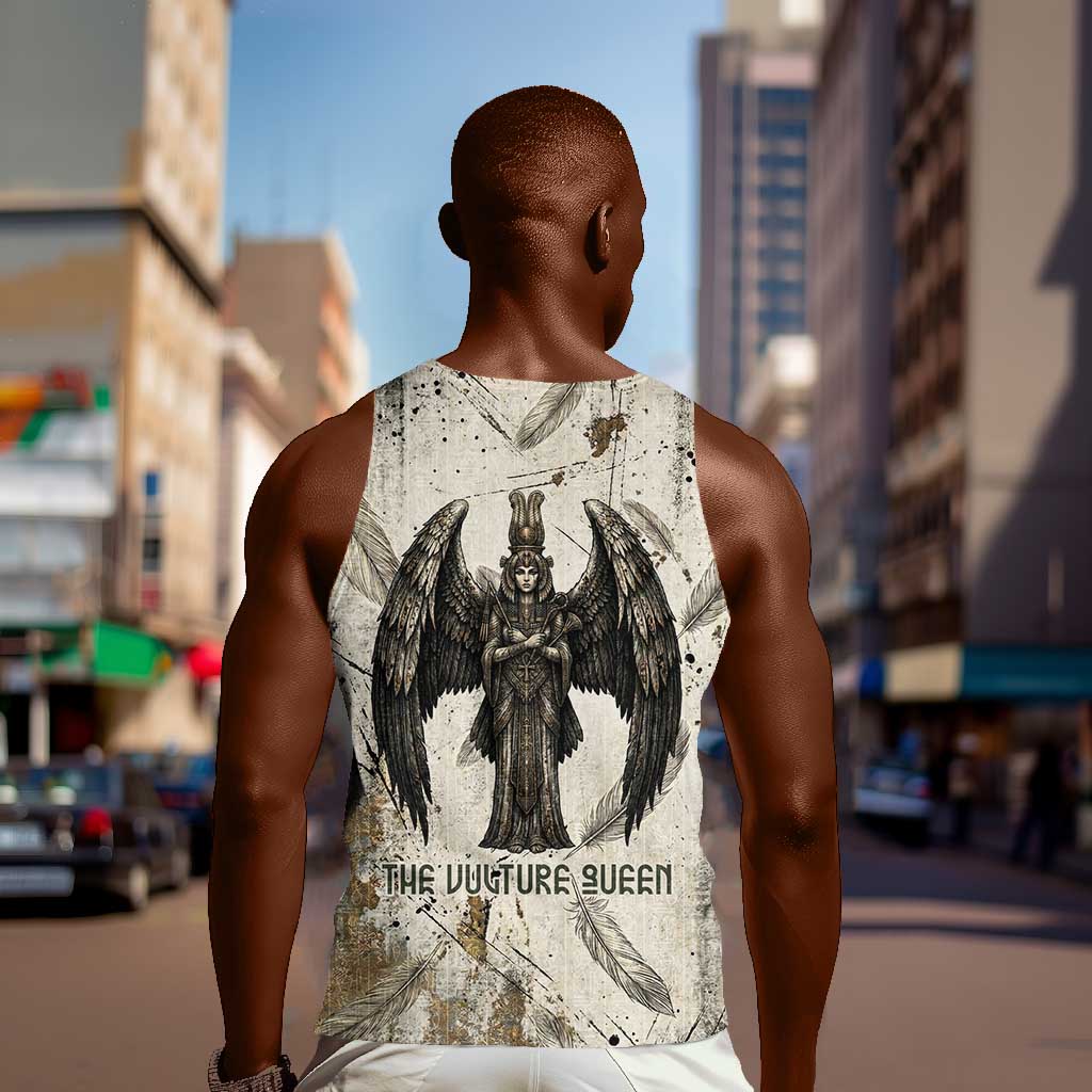 Mut Men Tank Top Vulture Queen Egyptian Mother Goddess Wings Feathers