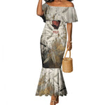 Mut Mermaid Dress Vulture Queen Egyptian Mother Goddess Wings Feathers