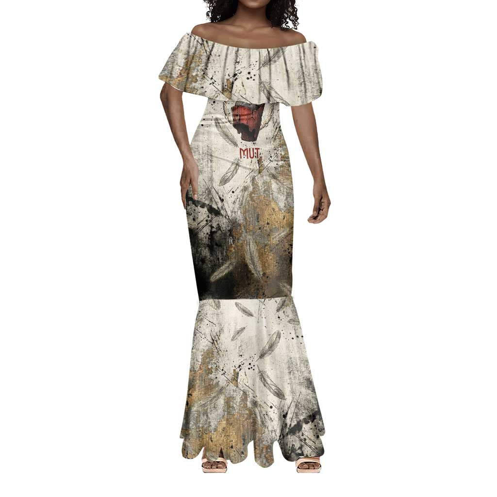 Mut Mermaid Dress Vulture Queen Egyptian Mother Goddess Wings Feathers