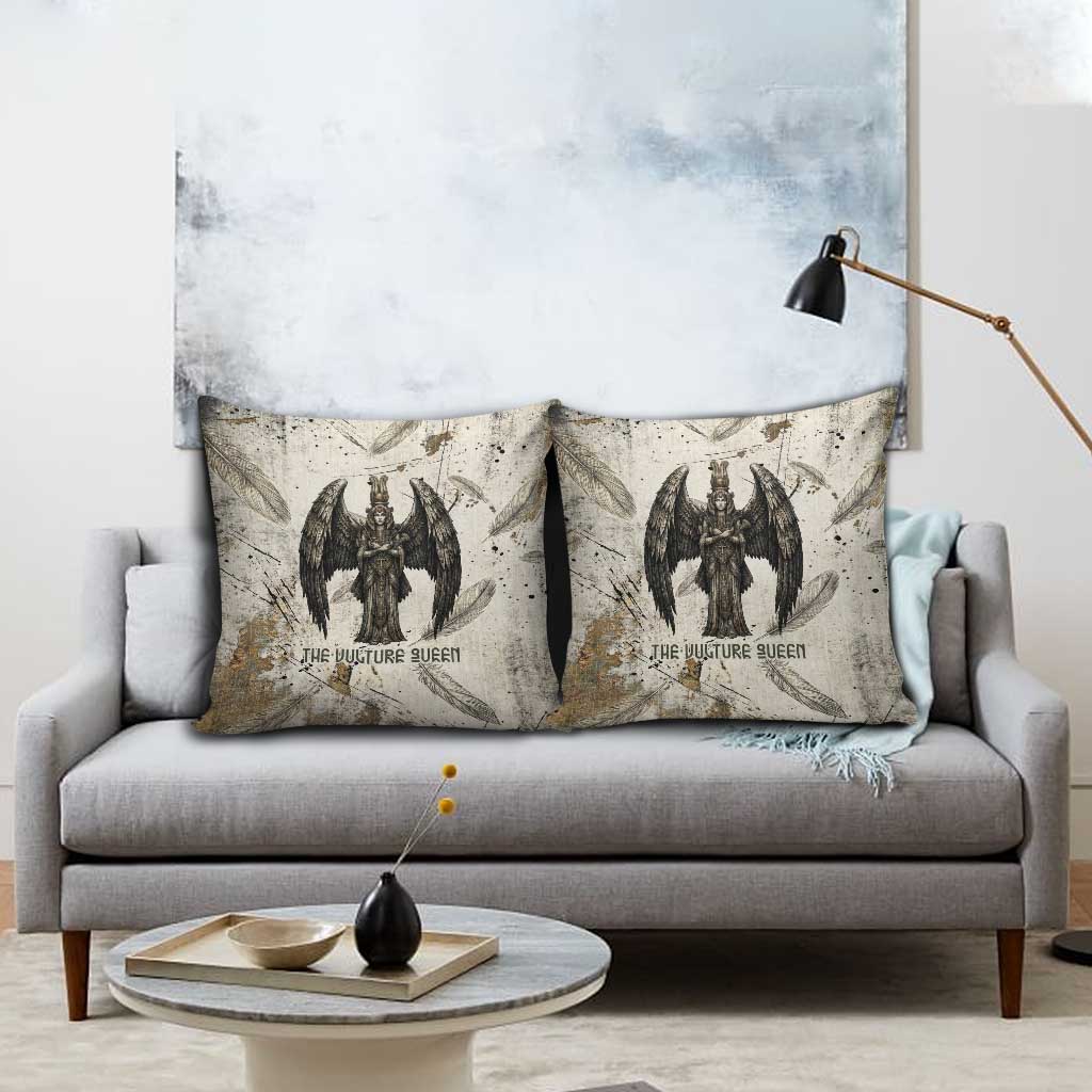 Mut Pillow Cover Vulture Queen Egyptian Mother Goddess Wings Feathers