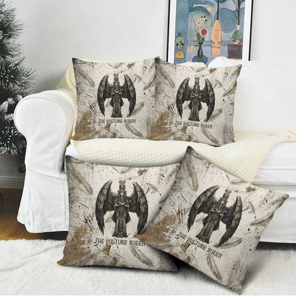 Mut Pillow Cover Vulture Queen Egyptian Mother Goddess Wings Feathers