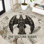 Mut Round Carpet Vulture Queen Egyptian Mother Goddess Wings Feathers