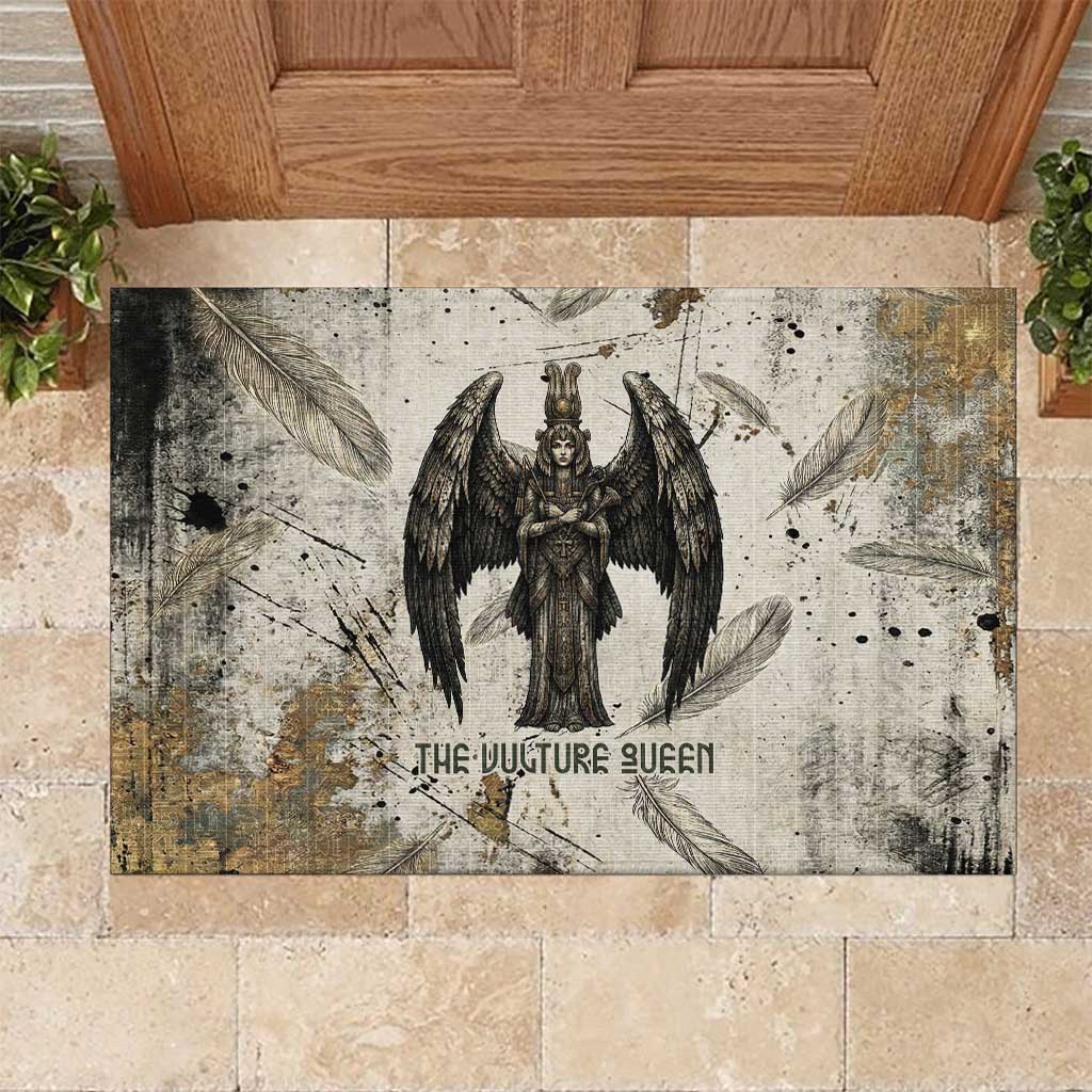 Mut Rubber Doormat Vulture Queen Egyptian Mother Goddess Wings Feathers