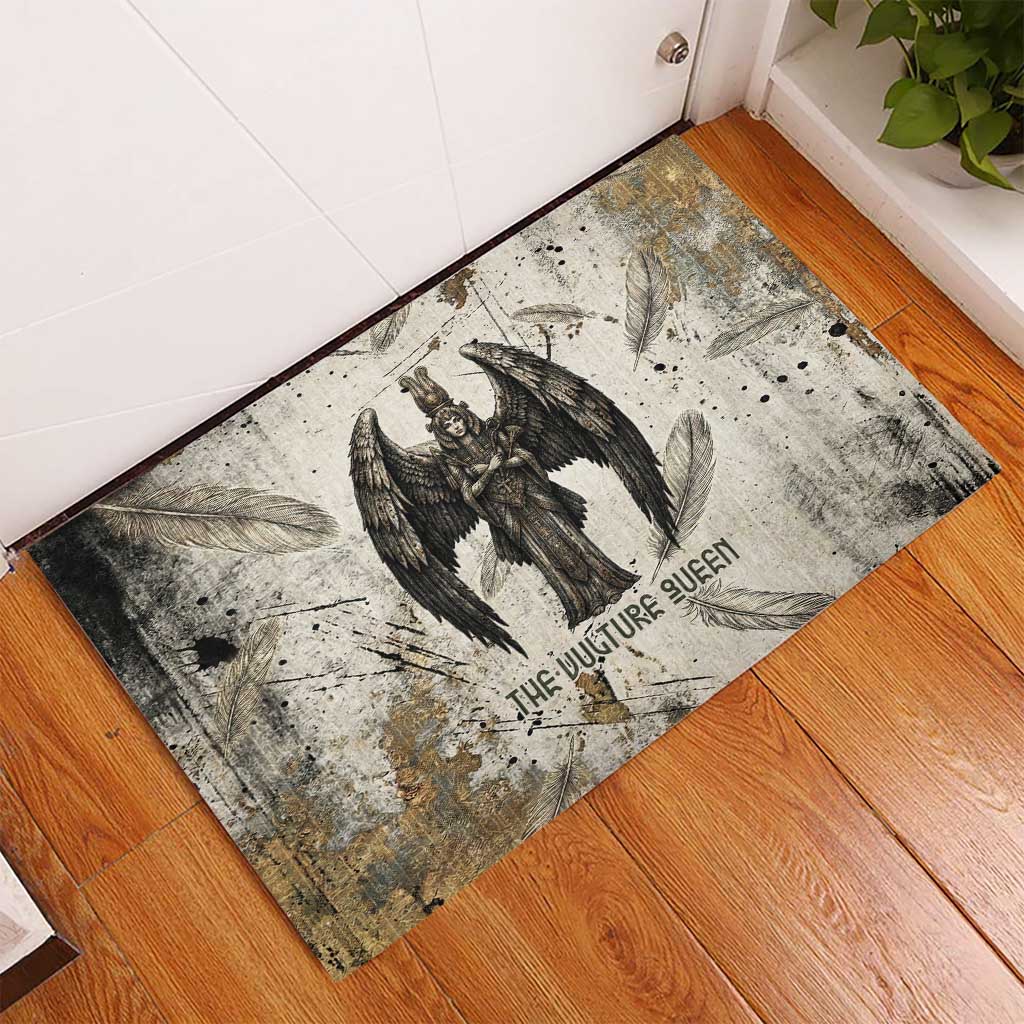 Mut Rubber Doormat Vulture Queen Egyptian Mother Goddess Wings Feathers