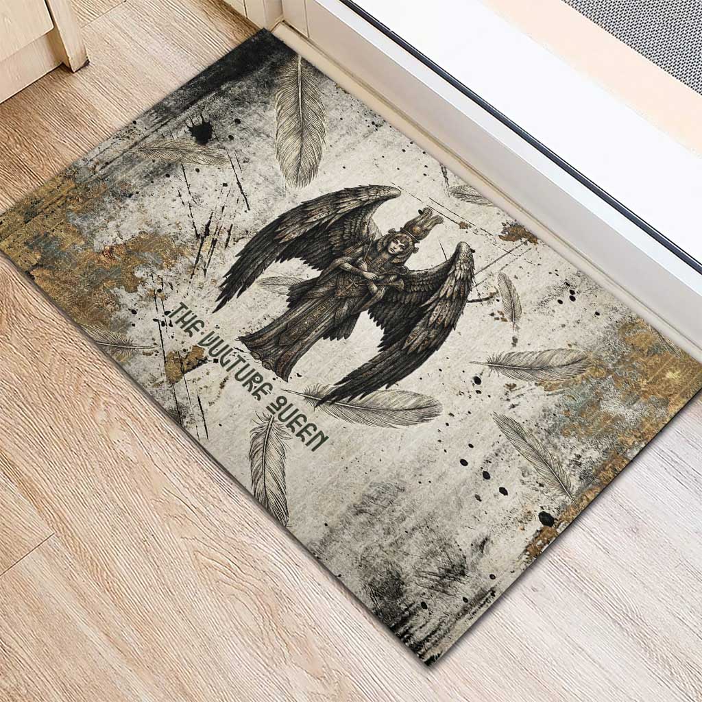 Mut Rubber Doormat Vulture Queen Egyptian Mother Goddess Wings Feathers