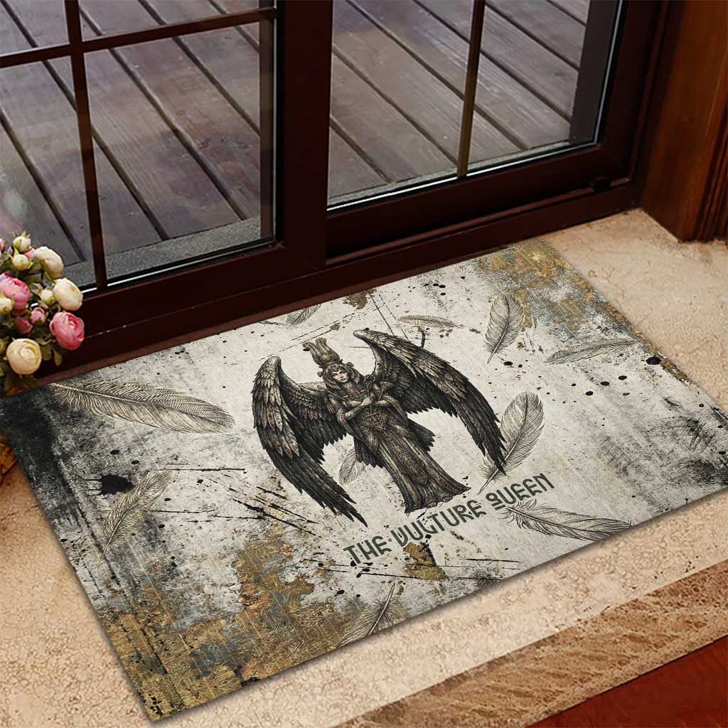 Mut Rubber Doormat Vulture Queen Egyptian Mother Goddess Wings Feathers