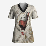 Mut Scrub Top Vulture Queen Egyptian Mother Goddess Wings Feathers