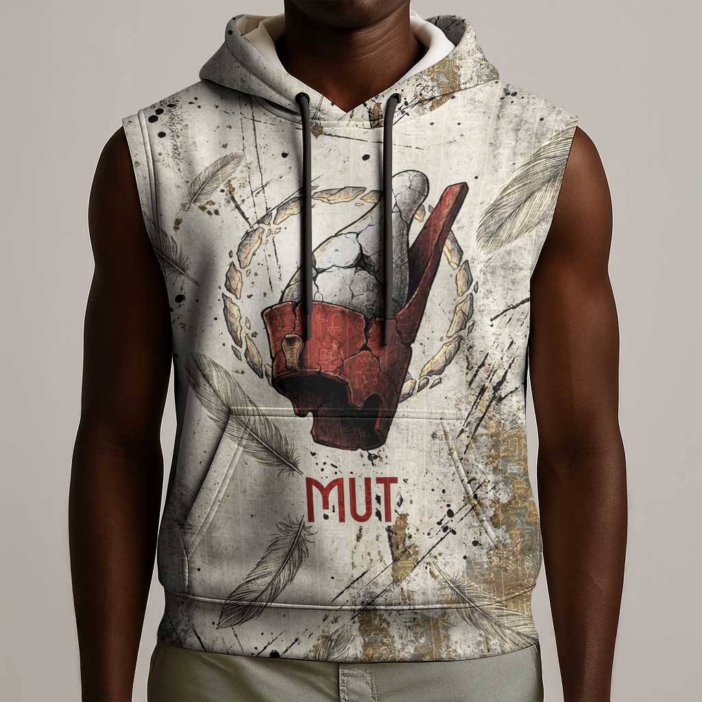 Mut Sleeveless Hoodie Vulture Queen Egyptian Mother Goddess Wings Feathers